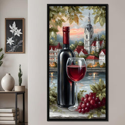 Wine Reflections by the Lake - NicheCanvas