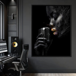 Stardust Singer Noir Portrait - NicheCanvas