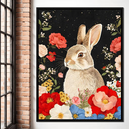 Meadow Dreams with Bunny - NicheCanvas