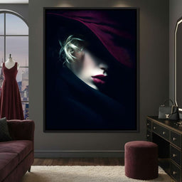 Noir Allure Under Silk Brim - NicheCanvas