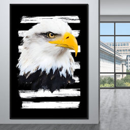 Regal Eagle Brushstroke Freedom - NicheCanvas