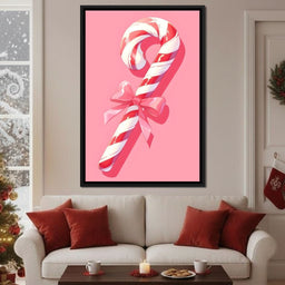 Sweet Holiday Candy Cane Delight - NicheCanvas