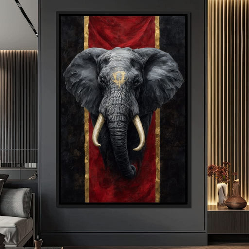 Golden Sigil Elephant King Canvas Print