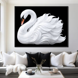 The Alabaster Swan Unfurled - TooplesArt - NicheCanvas
