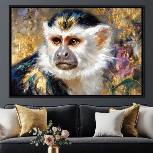 Golden Gilded Monkey Muse Canvas Print