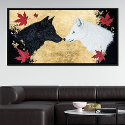 Opposite Wolves - NicheCanvas