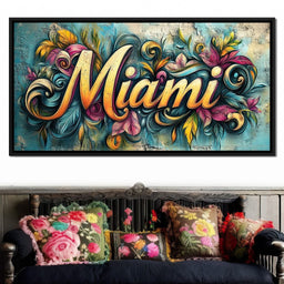 Miami Floral Wonder - NicheCanvas