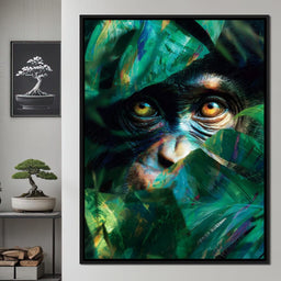 Emerald Canopy Primate Eyes - NicheCanvas
