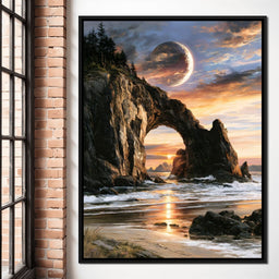 Celestial Arch Over The Golden Tide - NicheCanvas