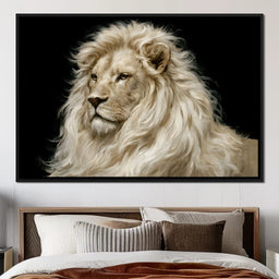 Noble Lion Mane of the Silent Plains - NicheCanvas