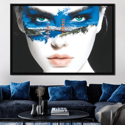 Golden Gate Dreams Eye Portrait - NicheCanvas