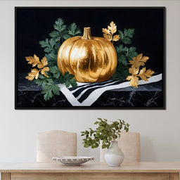 Golden Pumpkin Elegance - NicheCanvas