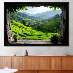 Terraced Valley Morning Glow - NicheCanvas