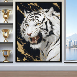 Fierce Aura Golden Roar - NicheCanvas