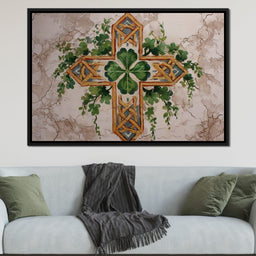 Celtic Cross Clover Wreath - NicheCanvas
