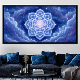 Celestial Lotus Nebula Dance - NicheCanvas