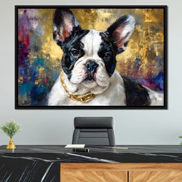 Golden French Bulldog Portrait - NicheCanvas