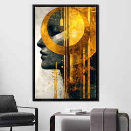 Golden Geometric Elegance - NicheCanvas