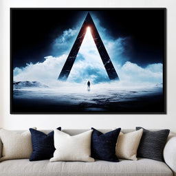 Ascending Through Celestial Mists - NicheCanvas