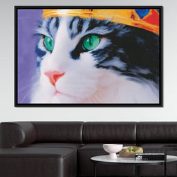 Majestic Feline Emerald Eyes - NicheCanvas