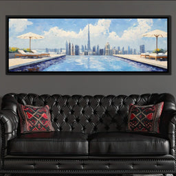 Cityscape Oasis Panorama - NicheCanvas