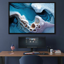 Glacial Coral Marbling - TooplesArt - NicheCanvas