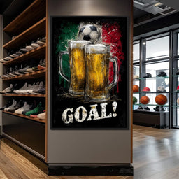 Italian Football Beer Goal - NicheCanvas
