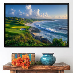 Coastal Green Landscape - NicheCanvas
