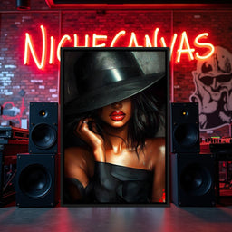 Dark Allure Under the Brim - NicheCanvas