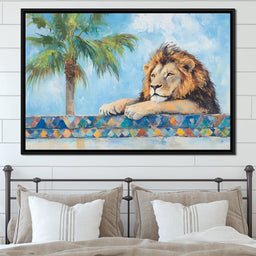 Lion Oasis Tranquility - NicheCanvas