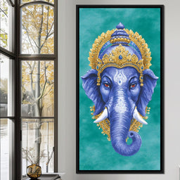 Royal Indigo Elephant Majesty - NicheCanvas