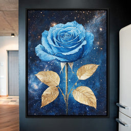 Celestial Blue Rose Symphony - NicheCanvas