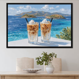 Mediterranean Iced Coffee Break - NicheCanvas