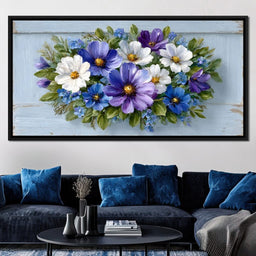 Lavender Meadow Flower Cascade - NicheCanvas