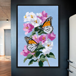 Monarch Duo Floral Skybound - NicheCanvas