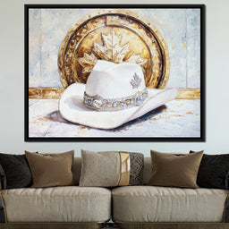 Maple Leaf Cowbow Hat Elegance - NicheCanvas