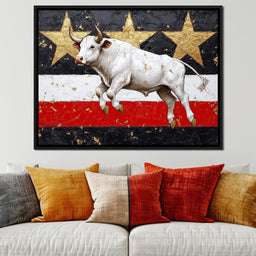 Bull Odyssey Across Stars - NicheCanvas