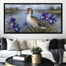 Duckling Meadow Reflections - NicheCanvas