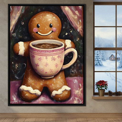 Gingerbread Cheer With Cocoa Canvas Print