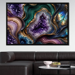 Gemstone Rivers Beneath The Moon - TooplesArt - NicheCanvas