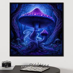 Neon Fungi Fantasy - TooplesArt - NicheCanvas
