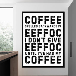 Backwards Coffee Morning Mood - NicheCanvas
