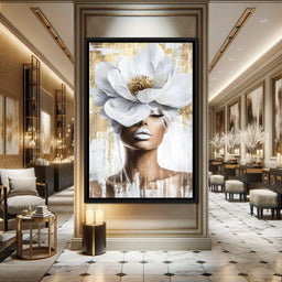 Petals of Golden Elegance - NicheCanvas