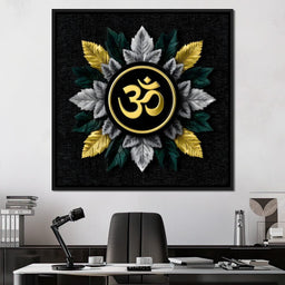 Golden Leaf Mandala Aura - NicheCanvas