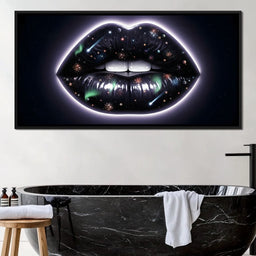 Cosmic Lips Allure of the Night - NicheCanvas