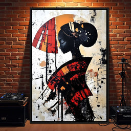 Silhouette Harmony in Amber Tones - NicheCanvas