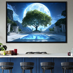 Lunar Reflection Sanctuary - NicheCanvas