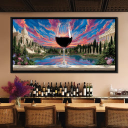 Majestic Vineyard Reflections - NicheCanvas