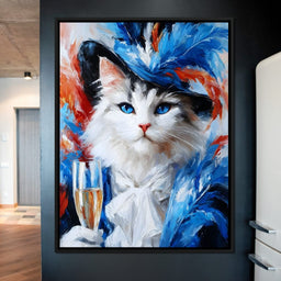 Feathers Feline Elegance - NicheCanvas