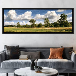 Wide Pastures Under Rolling Clouds - NicheCanvas